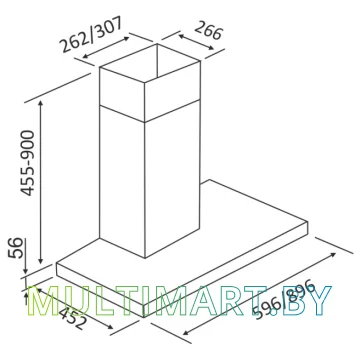 Вытяжка ZorG Technology Quarta H 750 90 M (нержавеющая сталь) картинка 3